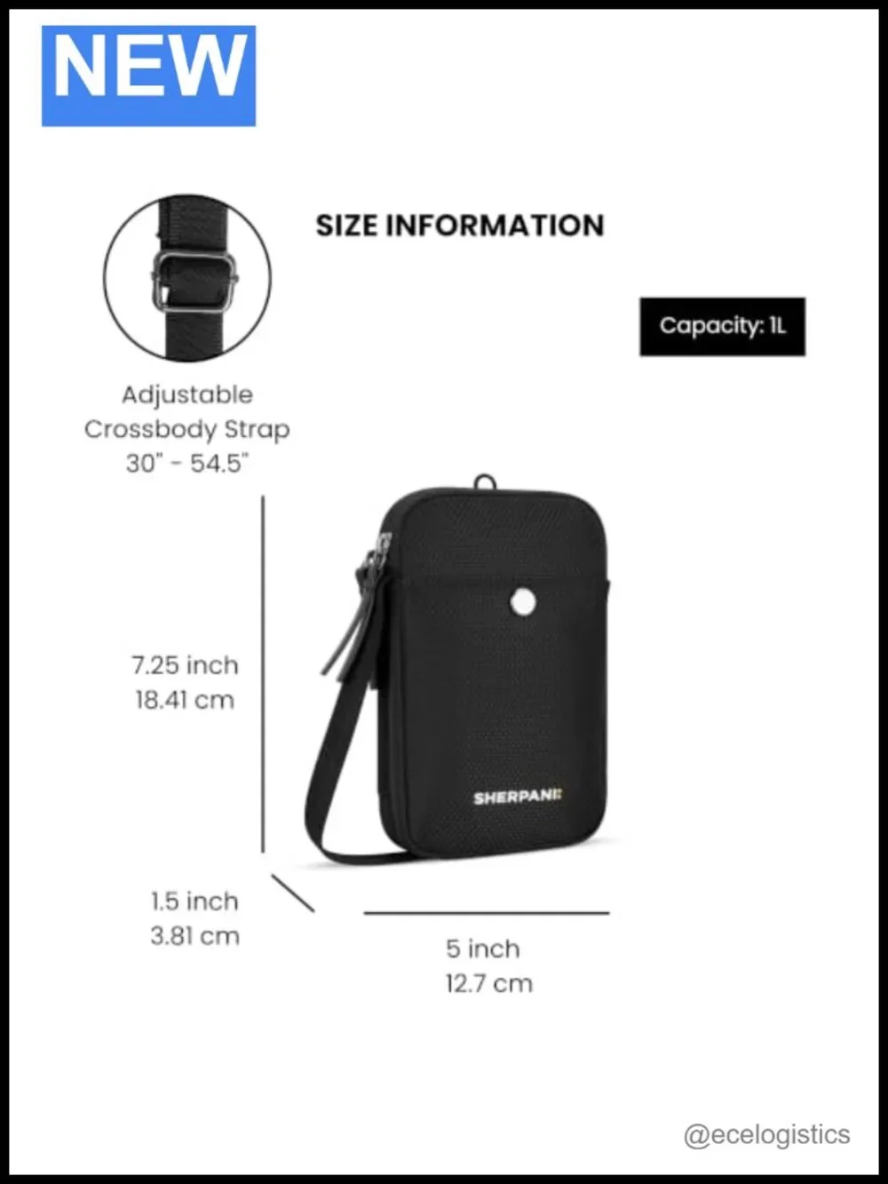 Anti-Theft RFID Crossbody Sling Vegan Recycled Nylon Travel Wallet Purse
